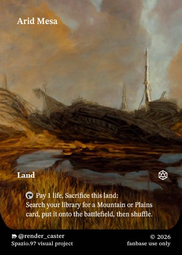 Carta Rendercaster Arid Mesa, n° 17, fetch land